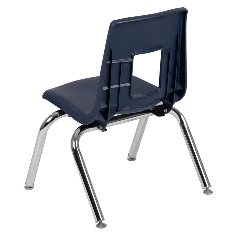 Bowery Hill Contemporary Student Stack School Chair - 12-Inch In Navy