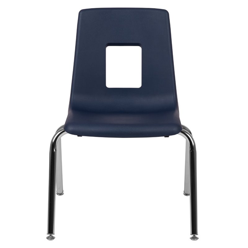 Bowery Hill Contemporary Student Stack School Chair - 16-Inch In Navy