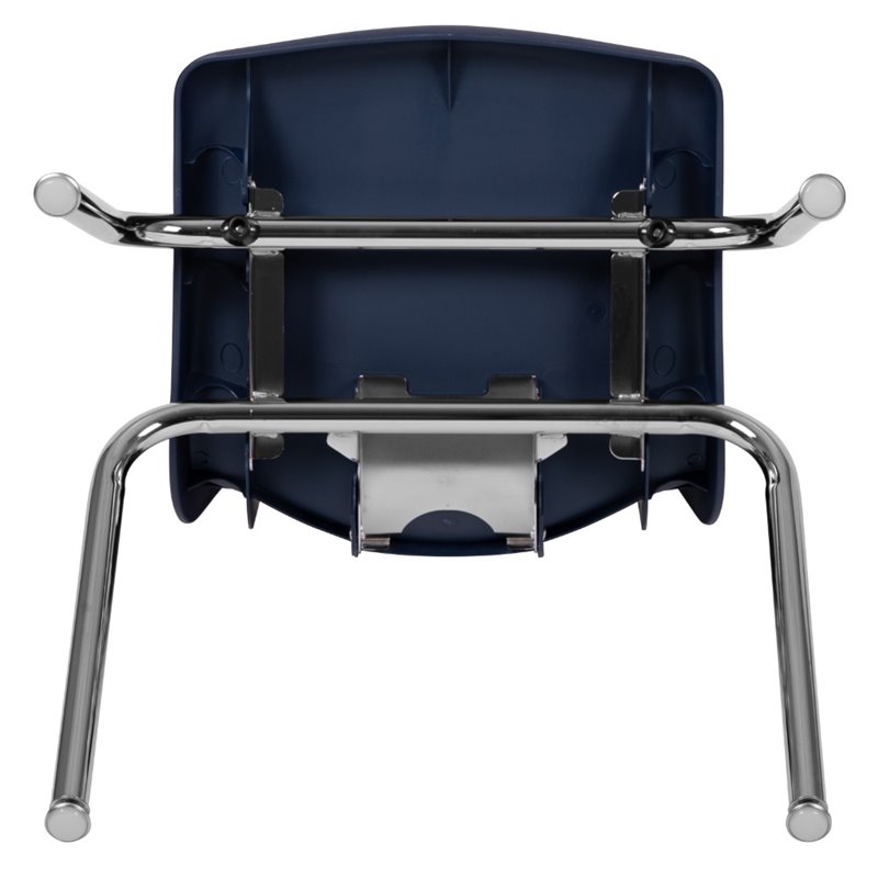Bowery Hill Contemporary Student Stack School Chair - 16-Inch In Navy