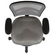 Bowery Hill Contemporary Mid Back Mesh Drafting Stool in Gray and Black