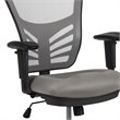 Bowery Hill Contemporary Mid Back Mesh Drafting Stool in Gray and Black