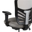 Bowery Hill Contemporary Mid Back Mesh Drafting Stool in Gray and Black