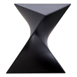 Bowery Hill Contemporary Plastic Triangle End Table in Black