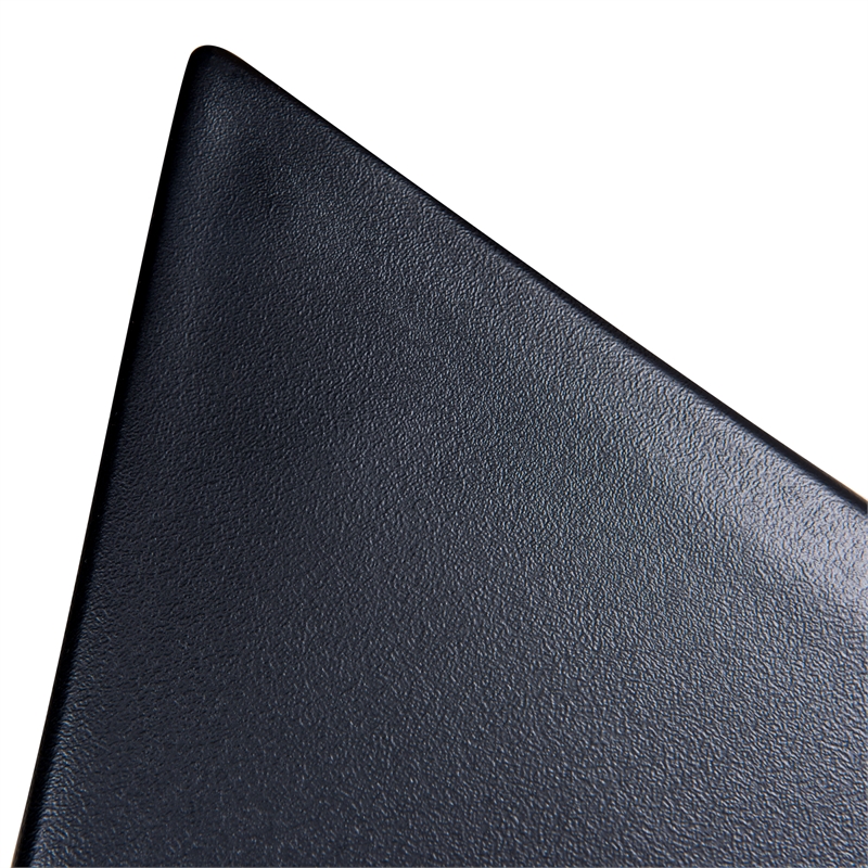 Bowery Hill Contemporary Plastic Triangle End Table in Black