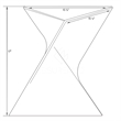 Bowery Hill Contemporary Plastic Triangle End Table in Black