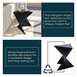 Bowery Hill Contemporary Plastic Triangle End Table in Black