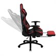 Bowery Hill Gaming Desk and Racing Reclining Chair Set in Black and Red