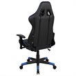 Bowery Hill Leather Racing Reclining Gaming Chair in Black and Blue