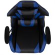 Bowery Hill Leather Racing Reclining Gaming Chair in Black and Blue