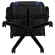 Bowery Hill Leather Racing Reclining Gaming Chair in Black and Blue