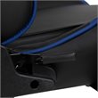 Bowery Hill Leather Racing Reclining Gaming Chair in Black and Blue