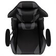 Bowery Hill Leather Racing Reclining Gaming Chair in Black and Gray