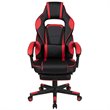 Bowery Hill Leather Racing Reclining Gaming Chair in Black and Red