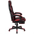 Bowery Hill Leather Racing Reclining Gaming Chair in Black and Red