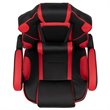 Bowery Hill Leather Racing Reclining Gaming Chair in Black and Red