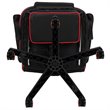 Bowery Hill Leather Racing Reclining Gaming Chair in Black and Red