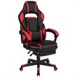 Bowery Hill Leather Racing Reclining Gaming Chair in Black and Red