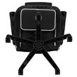 Bowery Hill Leather Racing Reclining Gaming Chair in Black and White
