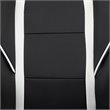 Bowery Hill Leather Racing Reclining Gaming Chair in Black and White