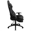 Bowery Hill Leather Racing Reclining Gaming Chair in Black and Gray