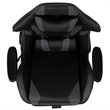 Bowery Hill Leather Racing Reclining Gaming Chair in Black and Gray