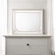 Bowery Hill Wood Rectangular Beveled Mirror with LED in Pearl White