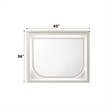 Bowery Hill Wood Rectangular Beveled Mirror with LED in Pearl White