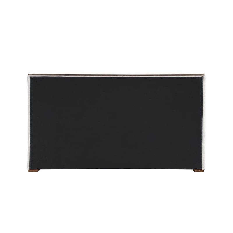 Bowery Hill Contemporary Wood Upholstered Eastern King Bed in Gray