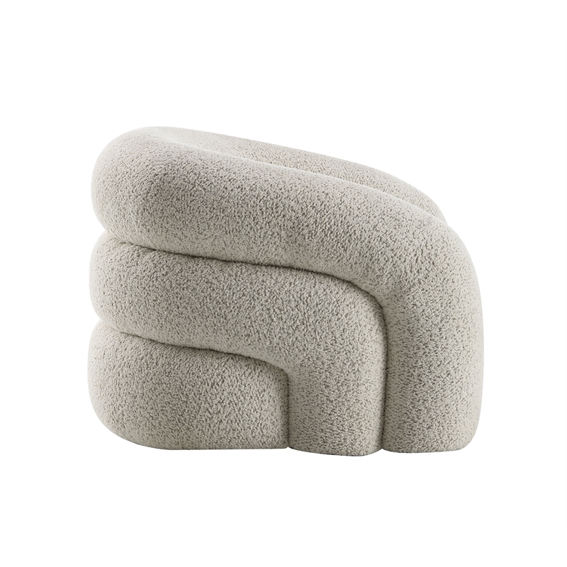 Bowery Hill Contemporary Fabric Upholstered Chair with Hidden Swivel in Gray