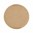 Bowery Hill Transitional Wood X-Shaped Base Round Dining Table in Oak