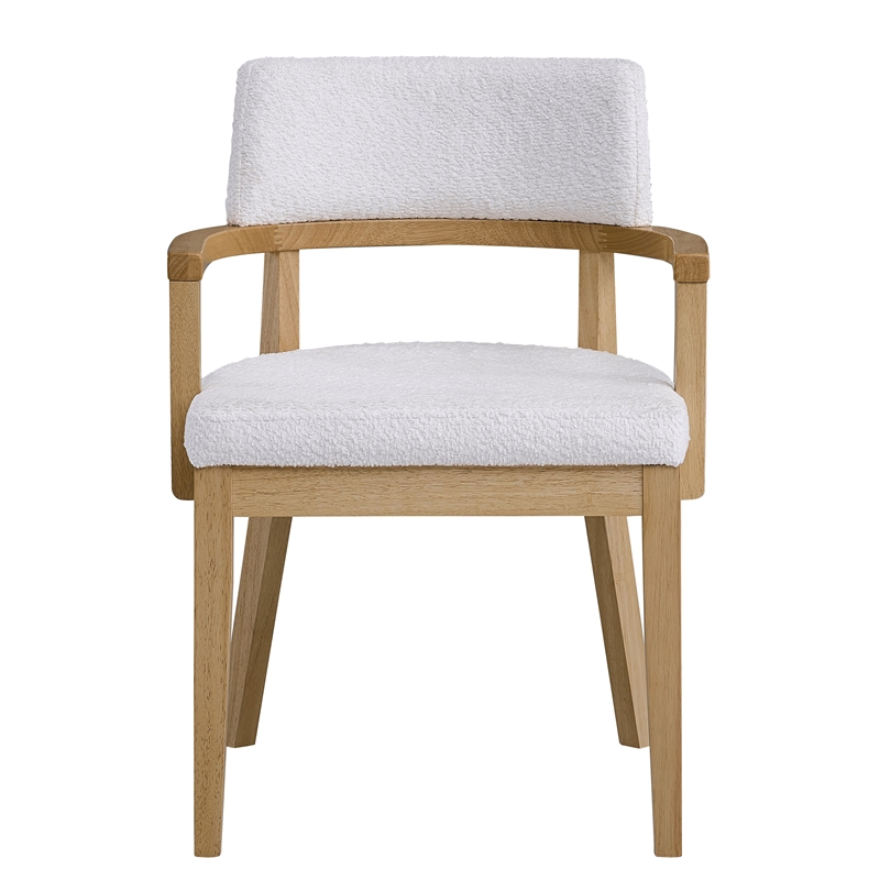 Bowery Hill Wood/Fabric Side Chair with Tapered Legs in Gorge & Oak (Set of 2)