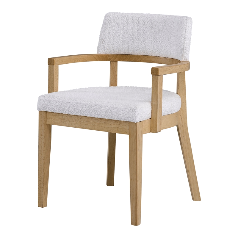 Bowery Hill Wood/Fabric Side Chair with Tapered Legs in Gorge & Oak (Set of 2)