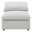Bowery Hill Contemporary Modular Armless Chair in Ivory Linen