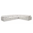 Bowery Hill Contemporary Modular - Wedge with Pillow in Ivory Linen