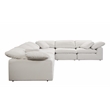 Bowery Hill Contemporary Modular - Wedge with Pillow in Ivory Linen