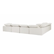 Bowery Hill Contemporary Modular - Wedge with Pillow in Ivory Linen