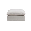 Bowery Hill Contemporary Wooden Frame Modular Ottoman in Ivory Linen