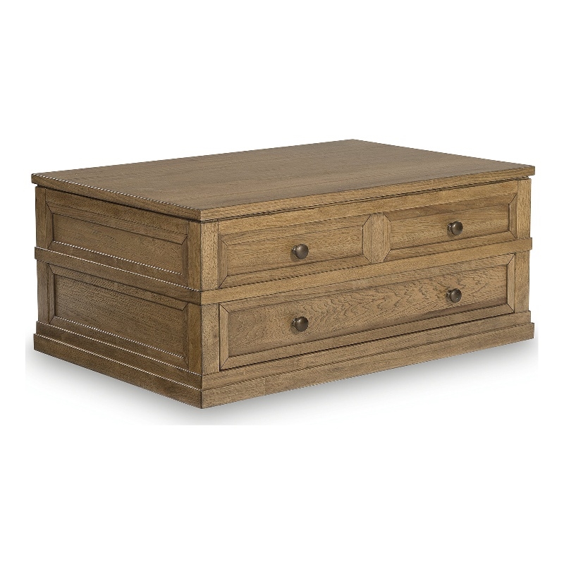 Bowery Hill Contemporary Wood Light Brown Lift-Top Coffee Table