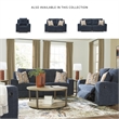 Bowery Hill Modern / Contemporary Polyester Blue Reclining Loveseat