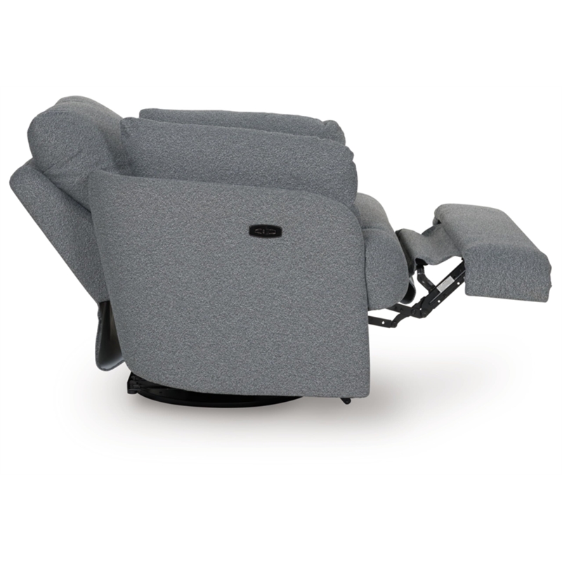 Bowery Hill Contemporary Polyester Next-Gen Nuvella Swivel Power Recliner