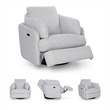 Bowery Hill Contemporary Polyester Next-Gen Nuvella Swivel Power Recliner