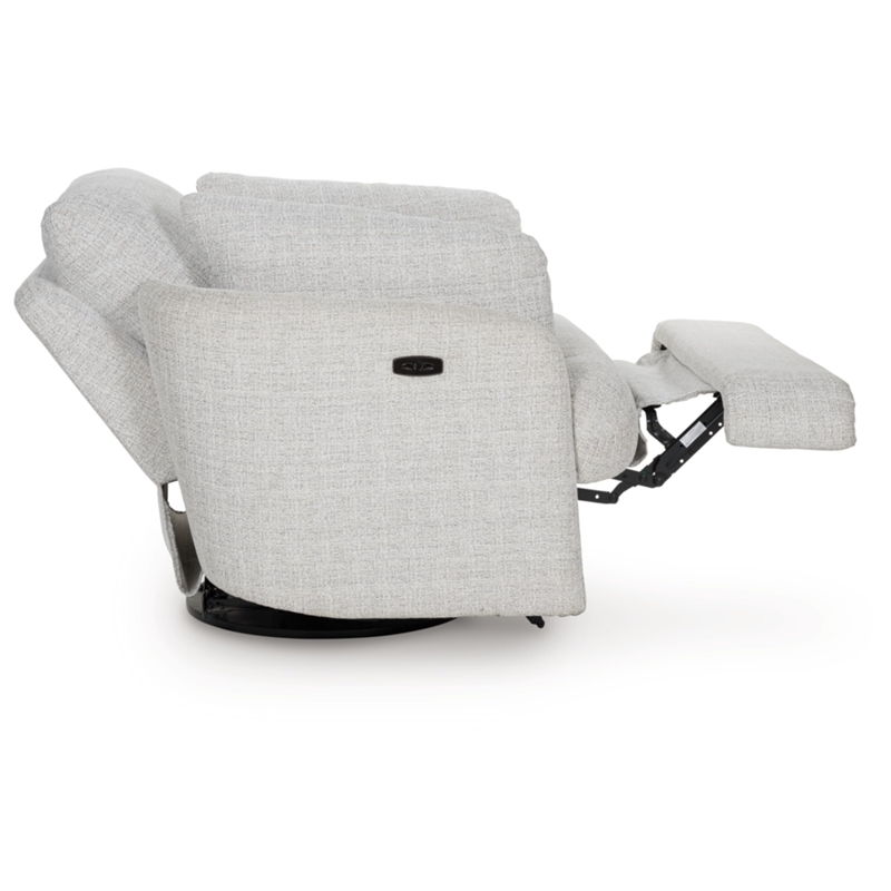 Bowery Hill Contemporary Polyester Next-Gen Nuvella Swivel Power Recliner