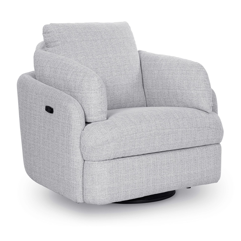 Bowery Hill Contemporary Polyester Next-Gen Nuvella Swivel Power Recliner