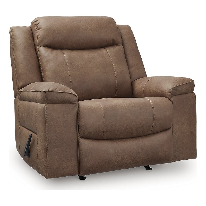 Bowery Hill Modern / Contemporary Faux Leather Brown Finish Recliner
