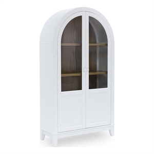 Bowery Hill Modern / Contemporary Wood White Finish Accent Cabinet