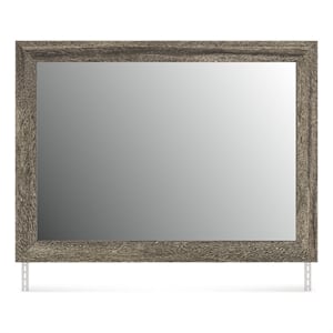 Bowery Hill Contemporary Engineered Wood Brown Finish Bedroom Mirror