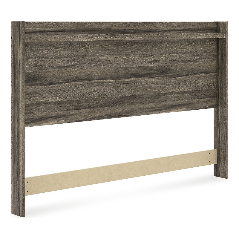 Bowery Hill Contemporary Engineered Wood Brown King Panel Headboard