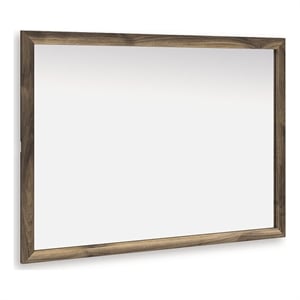 Bowery Hill Contemporary Engineered Wood Brown Finish Bedroom Mirror