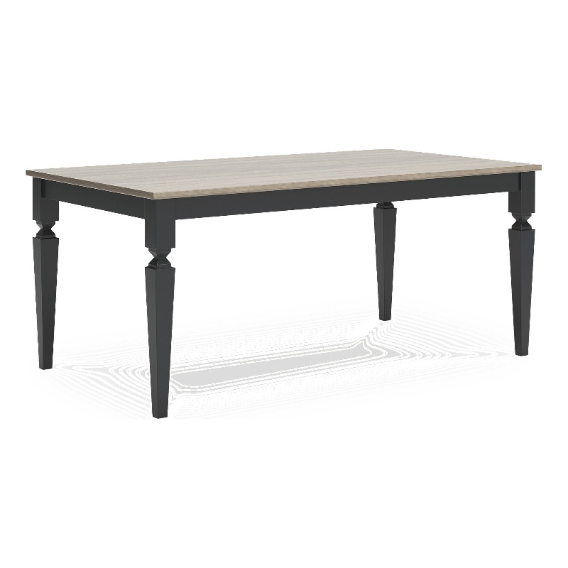 Bowery Hill Contemporary Solid Wood Brown Finish Dining Table