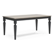 Bowery Hill Contemporary Solid Wood Brown Finish Dining Table